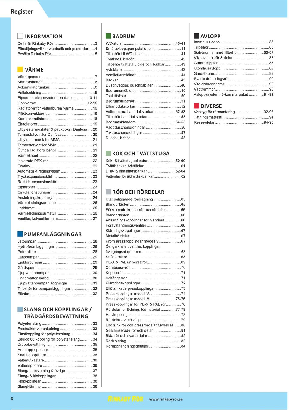 ..20 Termostatventiler Danfoss...20 Utbytestermostater MMA...21 Termostatventiler MMA...21 Övriga radiatortillbehör...21 Värmekabel...22 Isolerade PEX-rör...22 Ecoflex...22 Automatiskt reglersystem.