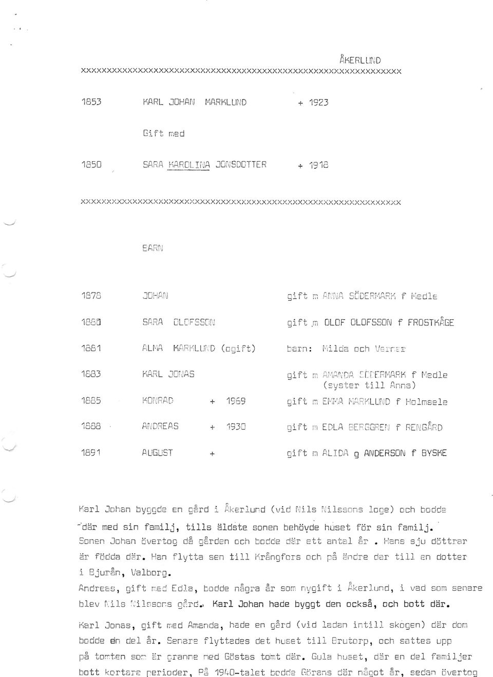 [ r [ RMAP K f Me dle (sys te r till Anna) 1885 + 1%9 'i888 Ar0DREAS + 1930 gi f t Jll EDLA BEPGGR :::PJ f R Er\j G!