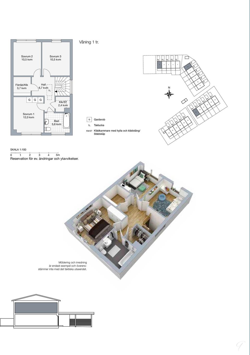 1tr arderob Taklucka,0 kvm 5, kvm arderob Taklucka,5 kvm,5 kvm 1,5 kvm,5 kvm SKALA 1:0 0 m Reservation