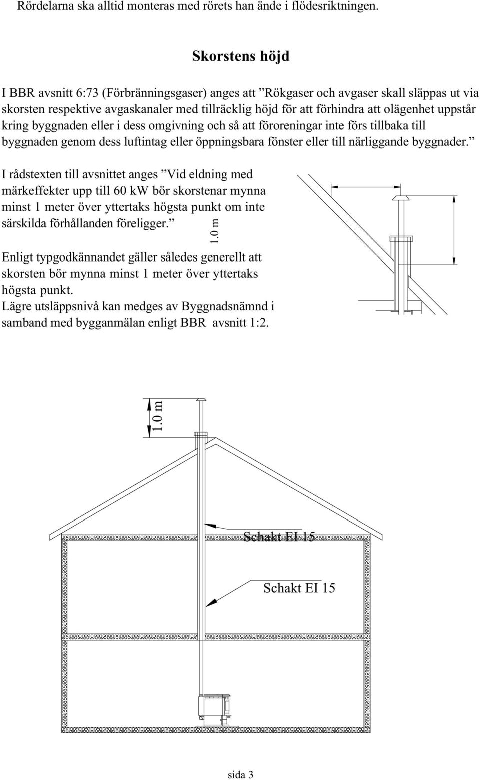 kring byggnaden eller i dess omgivning och så att föroreningar inte förs tillbaka till byggnaden genom dess luftintag eller öppningsbara fönster eller till närliggande byggnader.