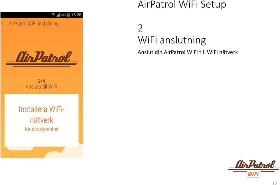 Anslut din AirPatrol