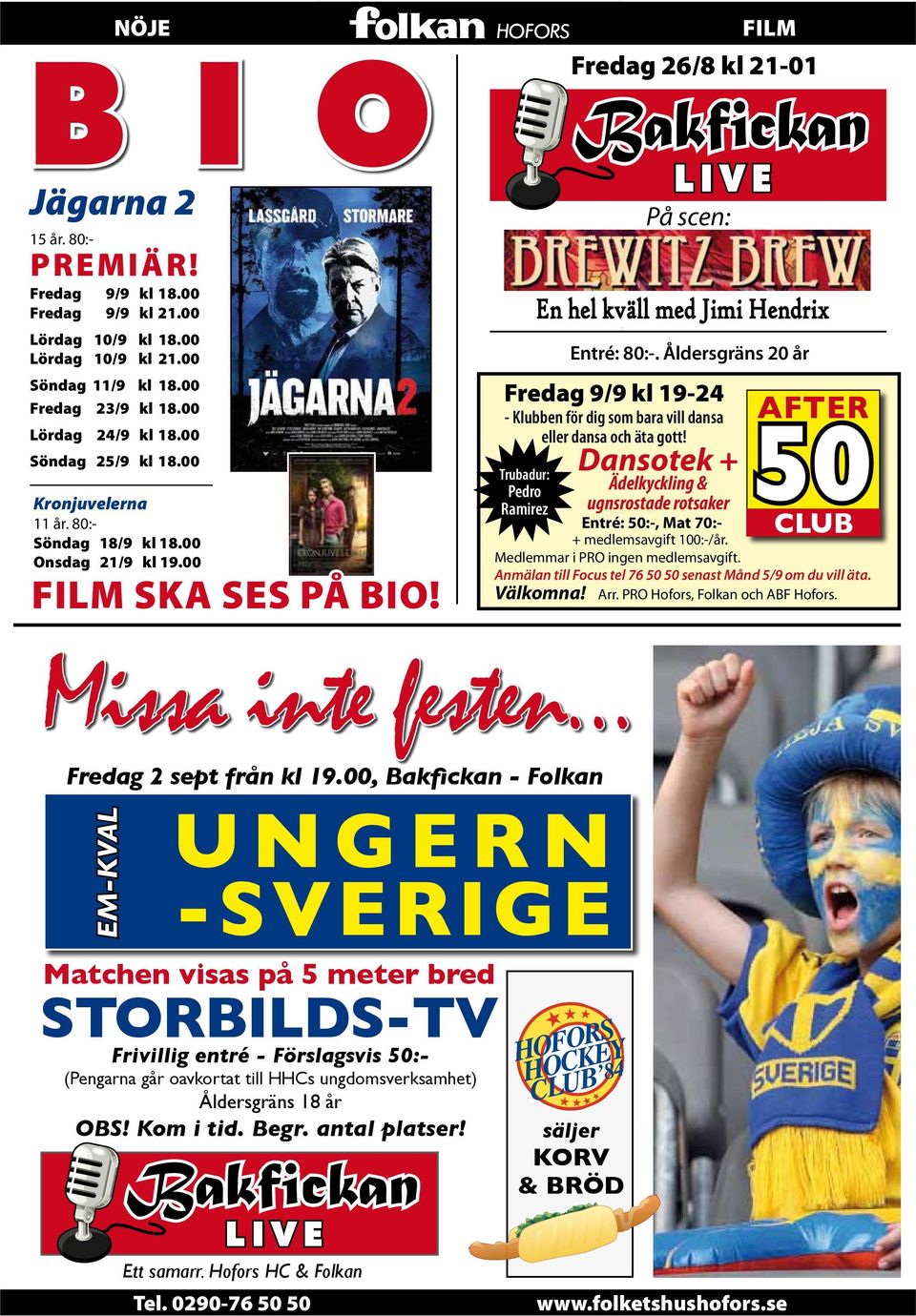 Åldersgräns 20 år fredag 9/9 kl 19-24 - Klubben för dig som bara vill dansa eller dansa och äta gott!