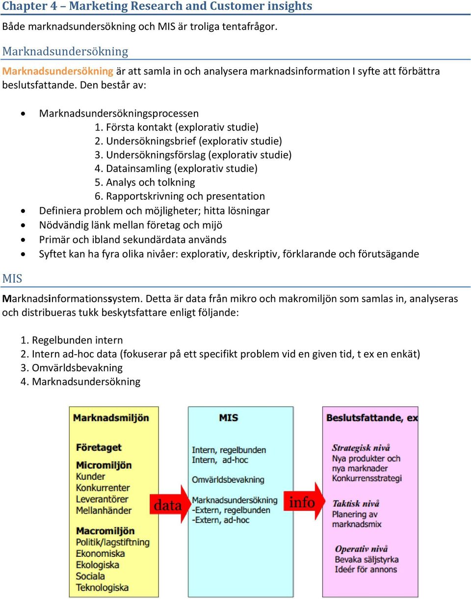 Första kontakt (explorativ studie) 2. Undersökningsbrief (explorativ studie) 3. Undersökningsförslag (explorativ studie) 4. Datainsamling (explorativ studie) 5. Analys och tolkning 6.