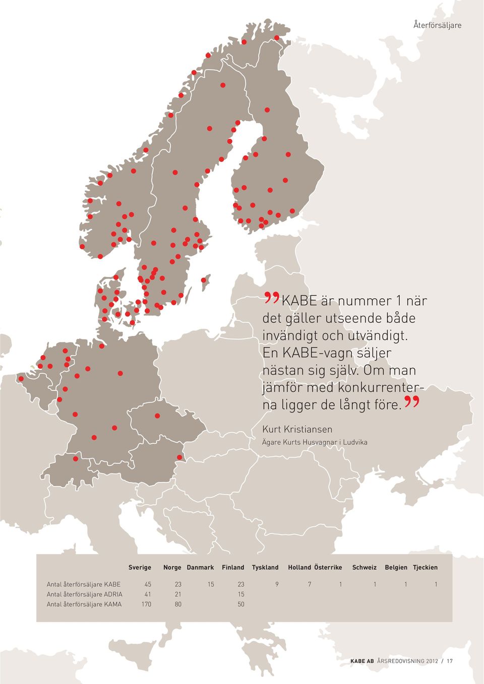 Kurt Kristiansen Ägare Kurts Husvagnar i Ludvika Sverige Norge Danmark Finland Tyskland Holland Österrike Schweiz