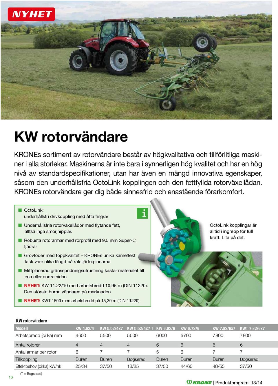 fettfyllda rotorväxellådan. KRONEs rotorvändare ger dig både sinnesfrid och enastående förarkomfort.