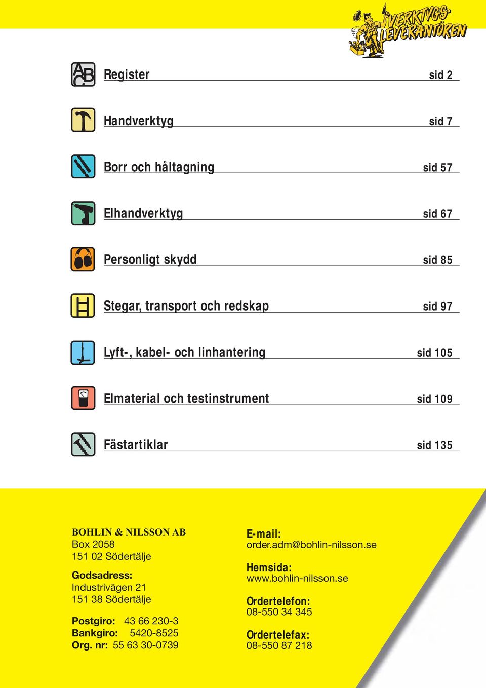 AB Box 2058 151 02 Södertälje Godsadress: Industrivägen 21 151 38 Södertälje Postgiro: 43 66 230-3 Bankgiro: 5420-8525 Org.