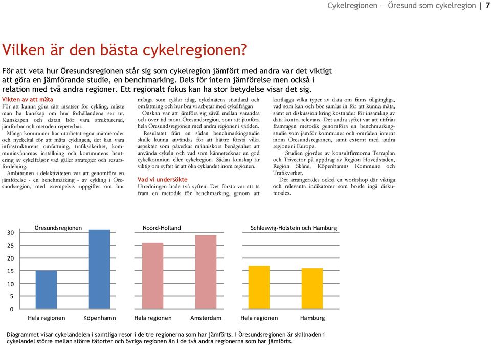 Dels för intern jämförelse men också i relation med två andra regioner. Ett regionalt fokus kan ha stor betydelse visar det sig.