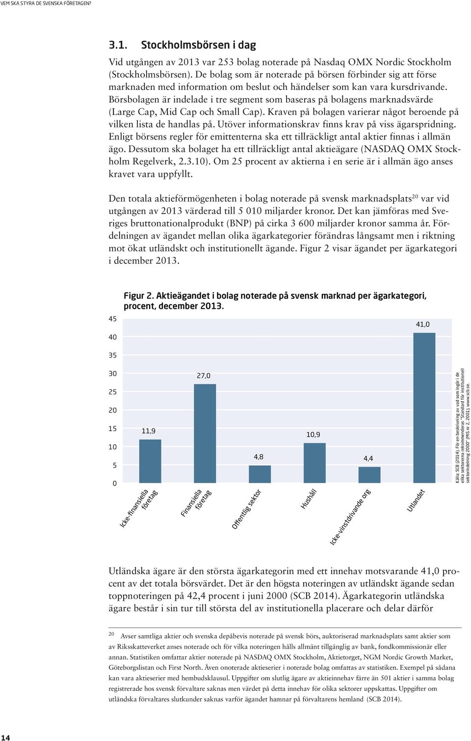 Börs bolagen är indelade i tre segment som baseras på bolagens marknadsvärde (Large Cap, Mid Cap och Small Cap). Kraven på bolagen varierar något beroende på vilken lista de handlas på.