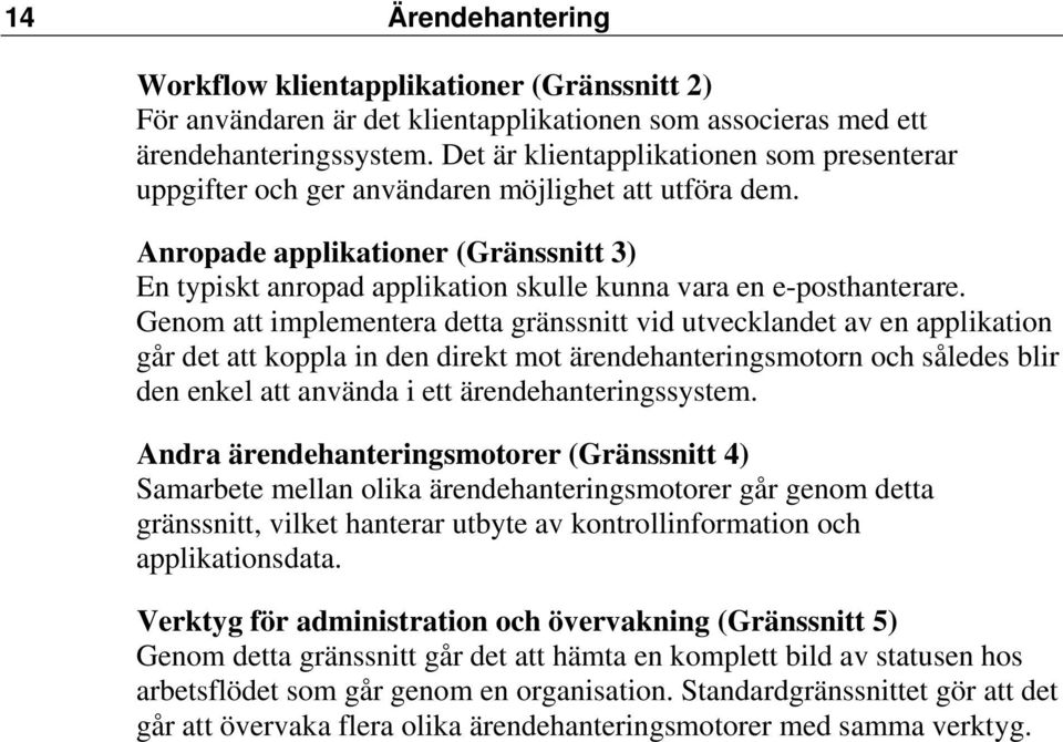 Anropade applikationer (Gränssnitt 3) En typiskt anropad applikation skulle kunna vara en e-posthanterare.