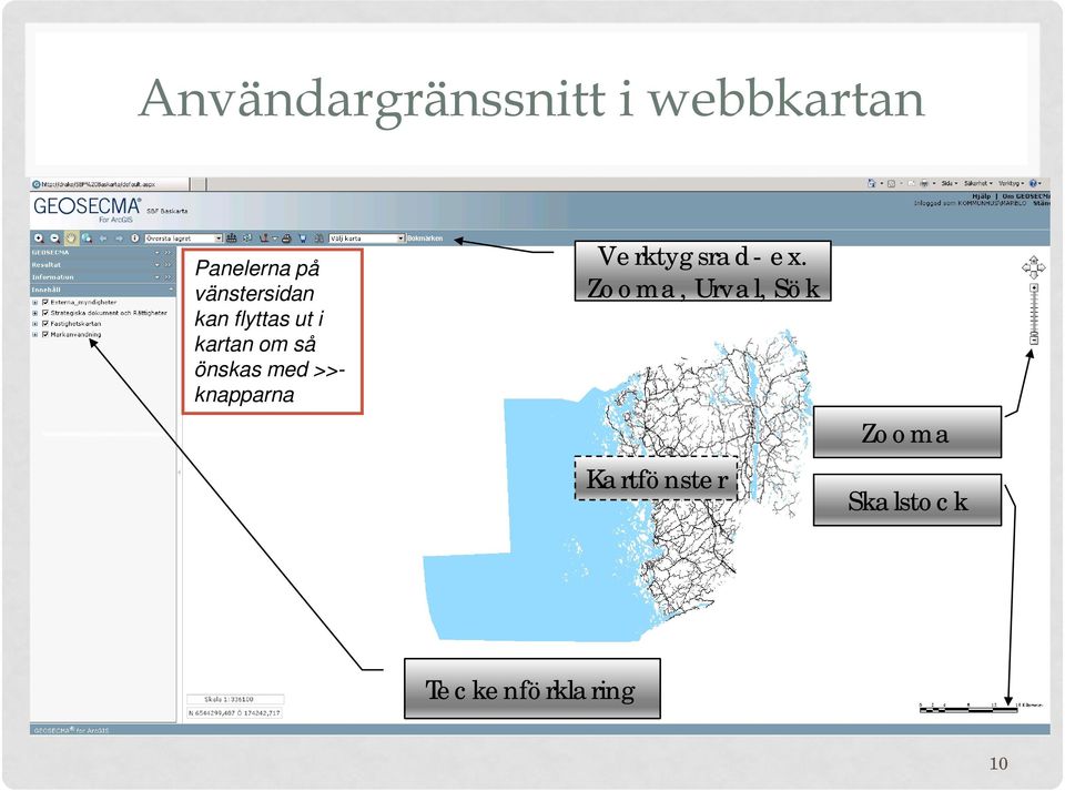 önskas med >>knapparna Verktygsrad- ex.