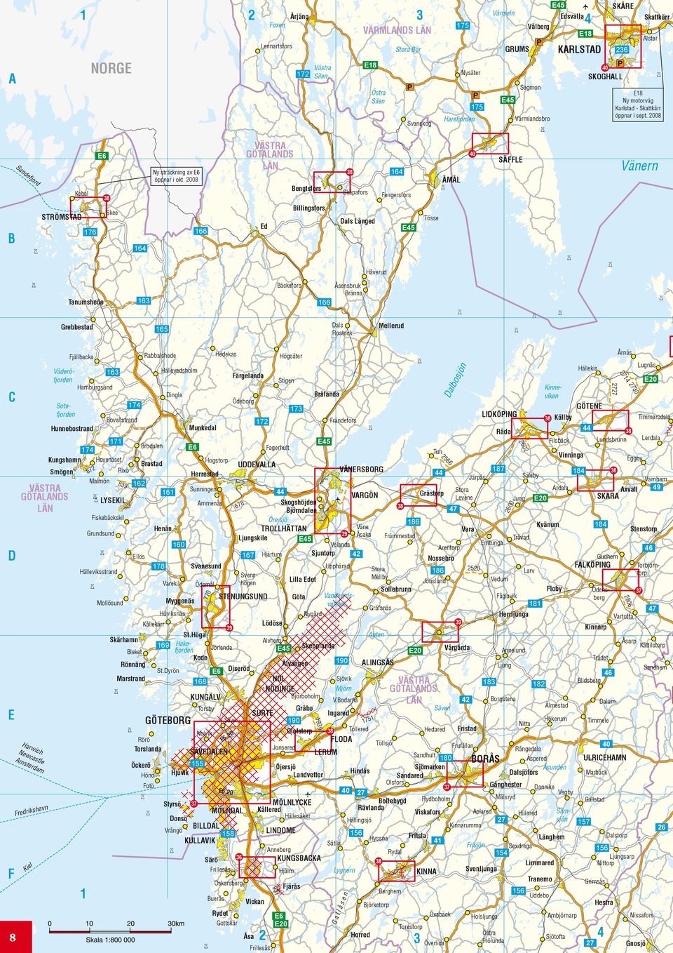 00 Harefjorden Skåpafors 3 Alster KARLSTAD SKOGHALL Bengtsfors Kebal Skattkärr Segmon Svanskog VÄSTRA GÖTALANDS Nysäter Östra Silen E SKÅRE GRUMS Stora Bör NORGE Edsvalla VÄRMLANDS Lennartsfors