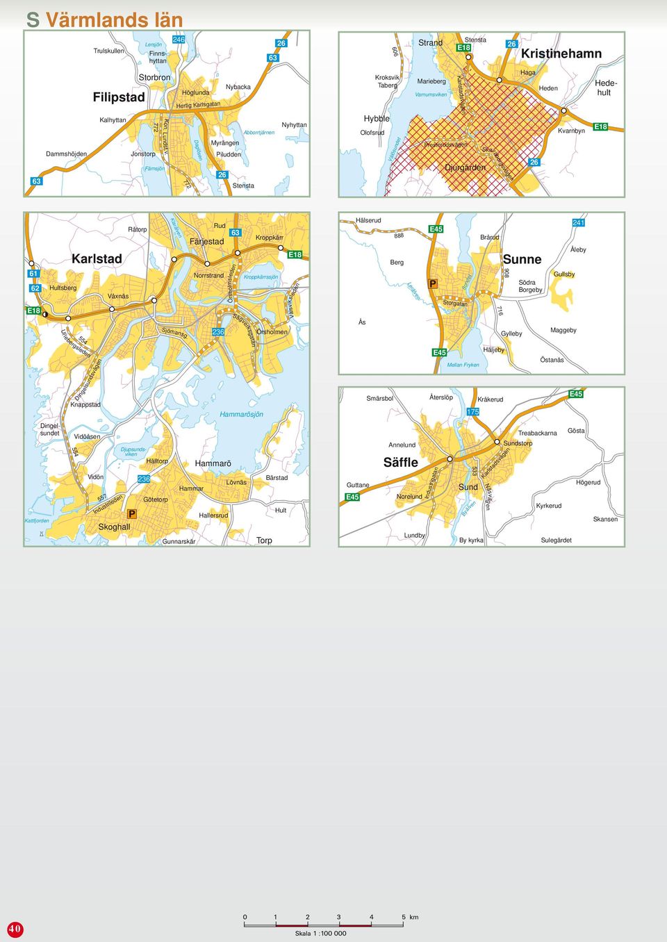 Varnumsviken Vålösundet Stensta Djurgården Kristinehamn Kroksvik Taberg Haga Olofsrud Hedehult Marieberg Strand Heden Kvarnbyn Hybble 0 Karlstadsvägen Presterudsvägen Skaraborgsvägen Storgatan Mellan