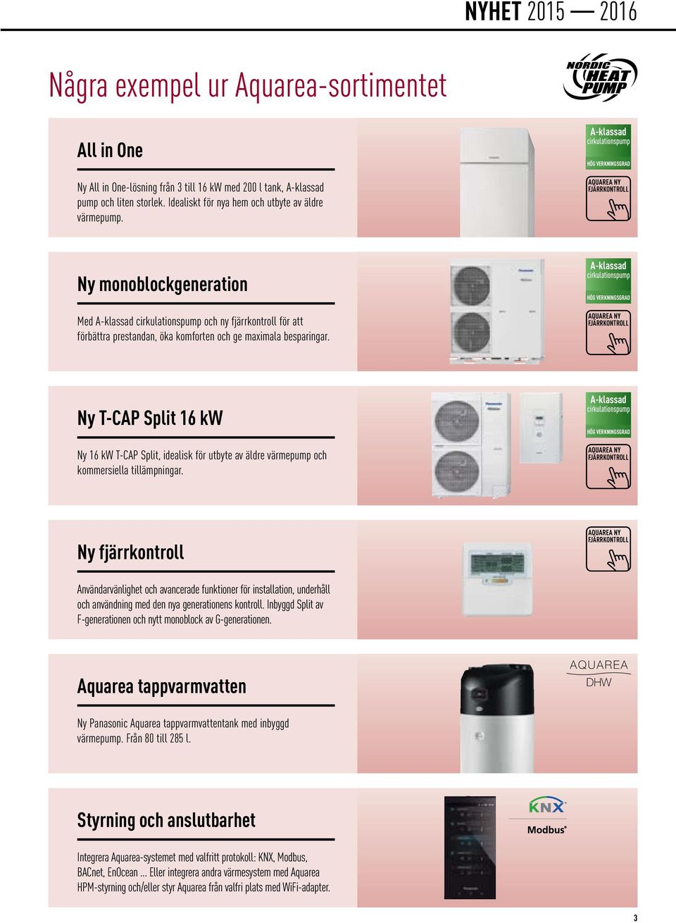 AQUAREA NY FJÄRRKONTROLL Ny T-CAP Split 16 kw Ny 16 kw T-CAP Split, idealisk för utbyte av äldre värmepump och kommersiella tillämpningar.