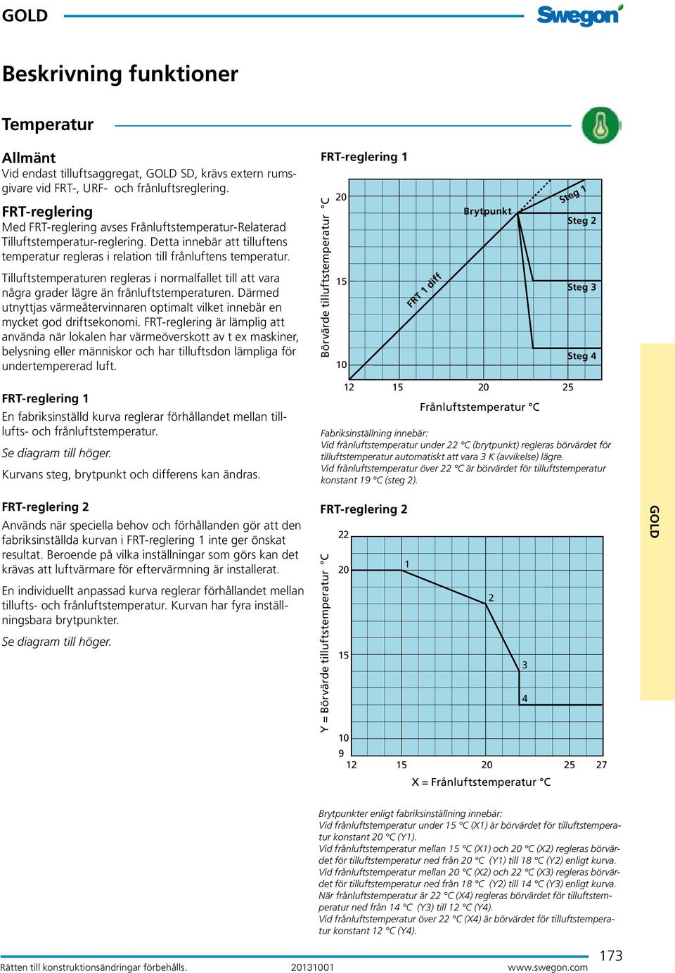 Tilluftstemperaturen regleras i normalfallet till att vara några grader lägre än frånluftstemperaturen. Därmed utnyttjas värmeåtervinnaren optimalt vilket innebär en mycket god driftsekonomi.