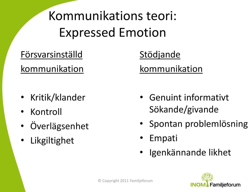 Kontroll Överlägsenhet Likgiltighet Genuint informativt