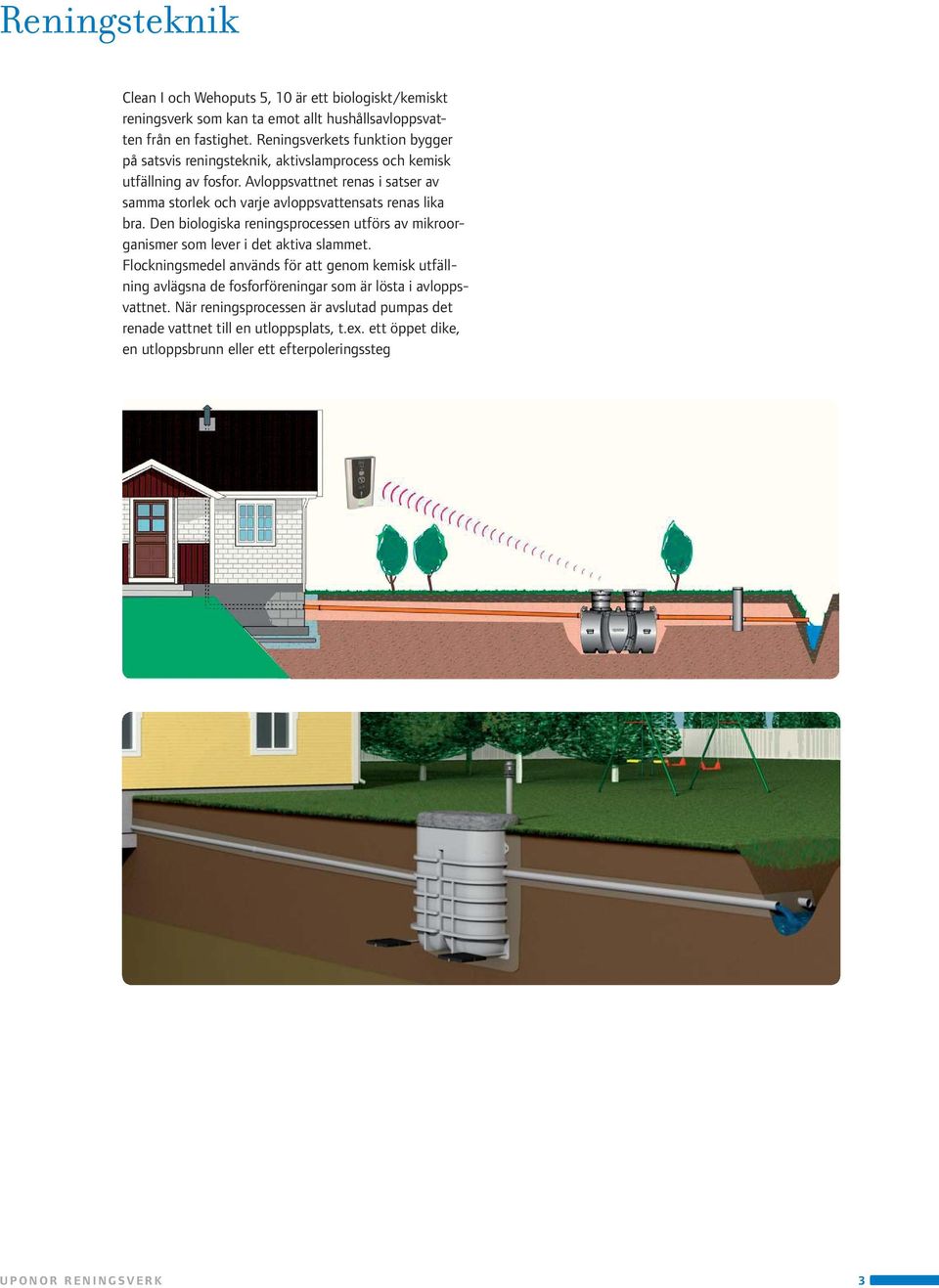 Avloppsvattnet renas i satser av samma storlek och varje avloppsvattensats renas lika bra.