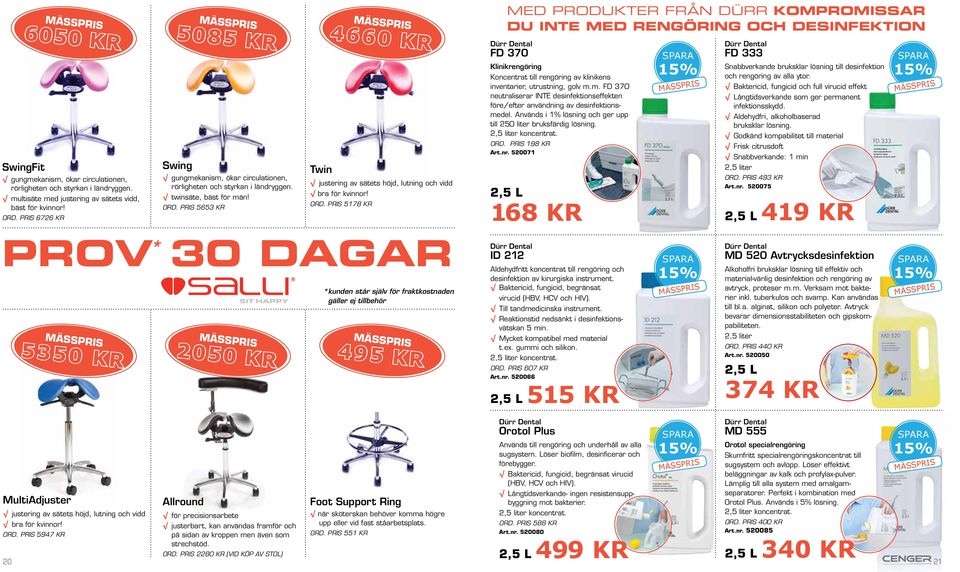 PRIS 5653 KR mässpris 2050 kr Twin mässpris 4660 kr justering av sätets höjd, lutning och vidd bra för kvinnor! ORD.