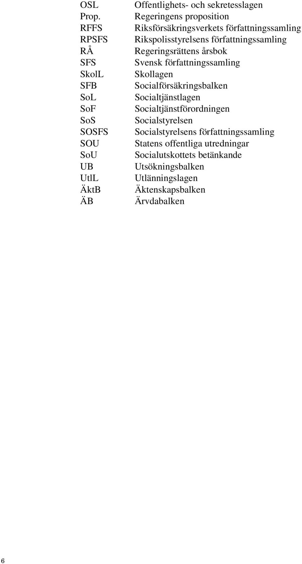 Riksförsäkringsverkets författningssamling Rikspolisstyrelsens författningssamling Regeringsrättens årsbok Svensk