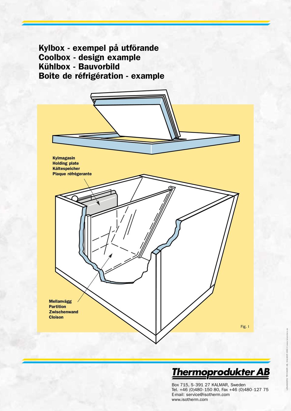 Zwischenwand Cloison Fig. I Box 715, S-391 27 KALMAR, Sweden Tel.