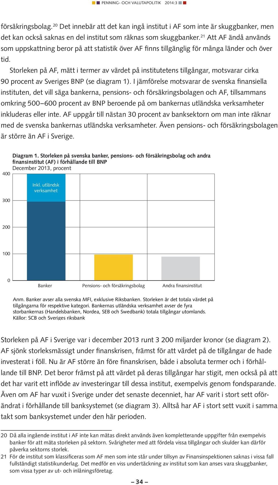 Storleken på AF, mätt i termer av värdet på institutetens tillgångar, motsvarar cirka 90 procent av Sveriges BNP (se diagram 1).