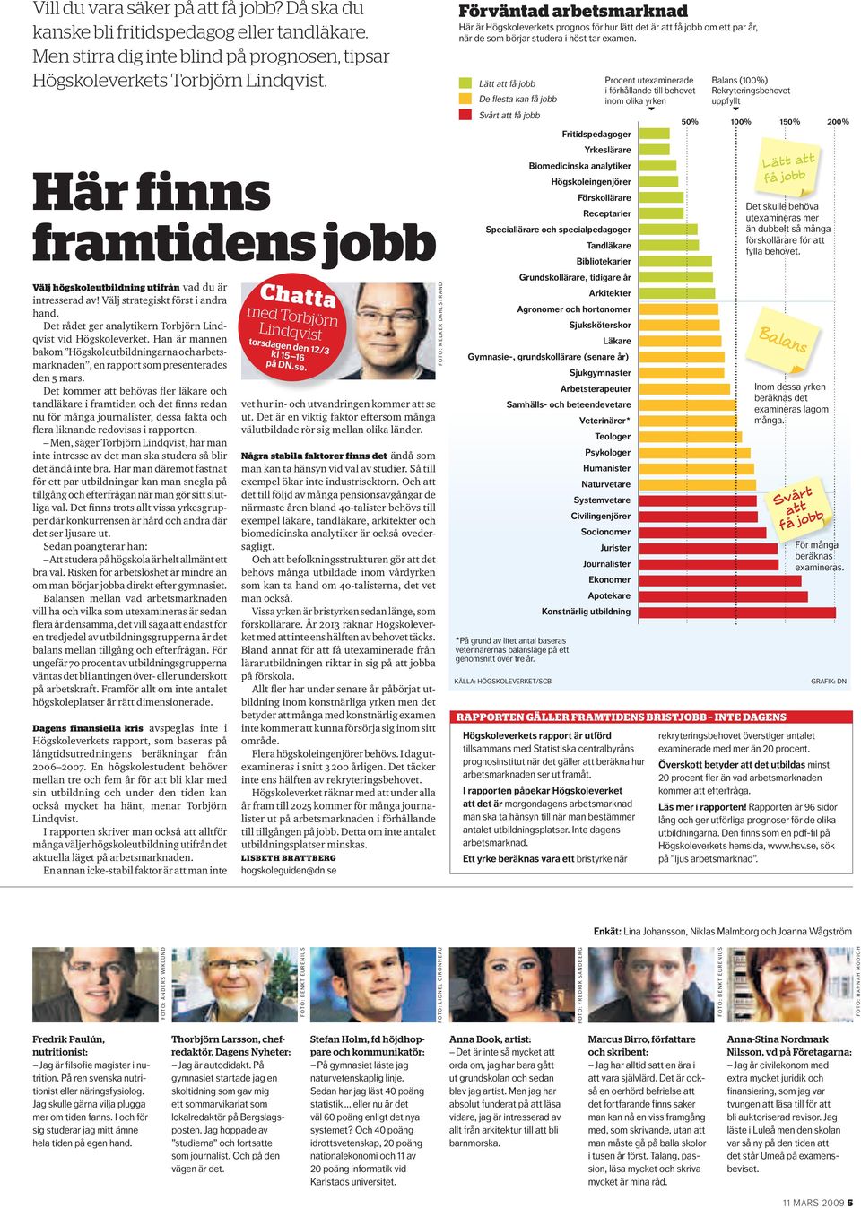 Han är mannen bakom Högskoleutbildningarna och arbetsmarknaden, en rapport som presenterades den 5 mars.