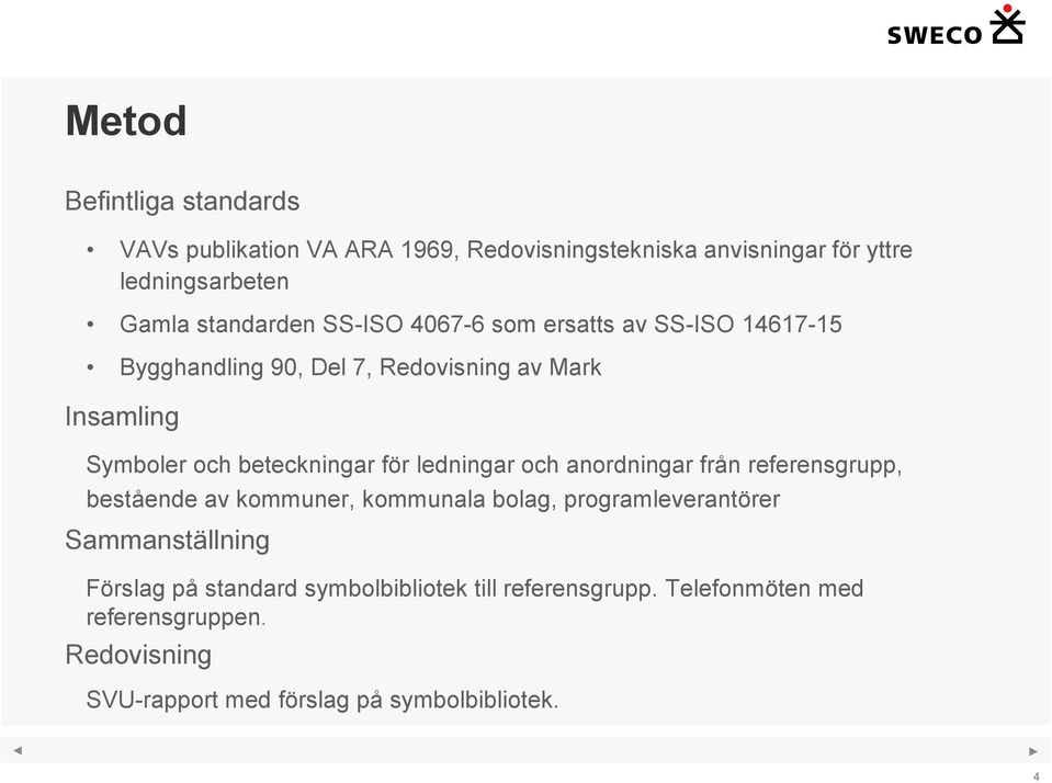 ledningar och anordningar från referensgrupp, bestående av kommuner, kommunala bolag, programleverantörer Sammanställning Förslag på