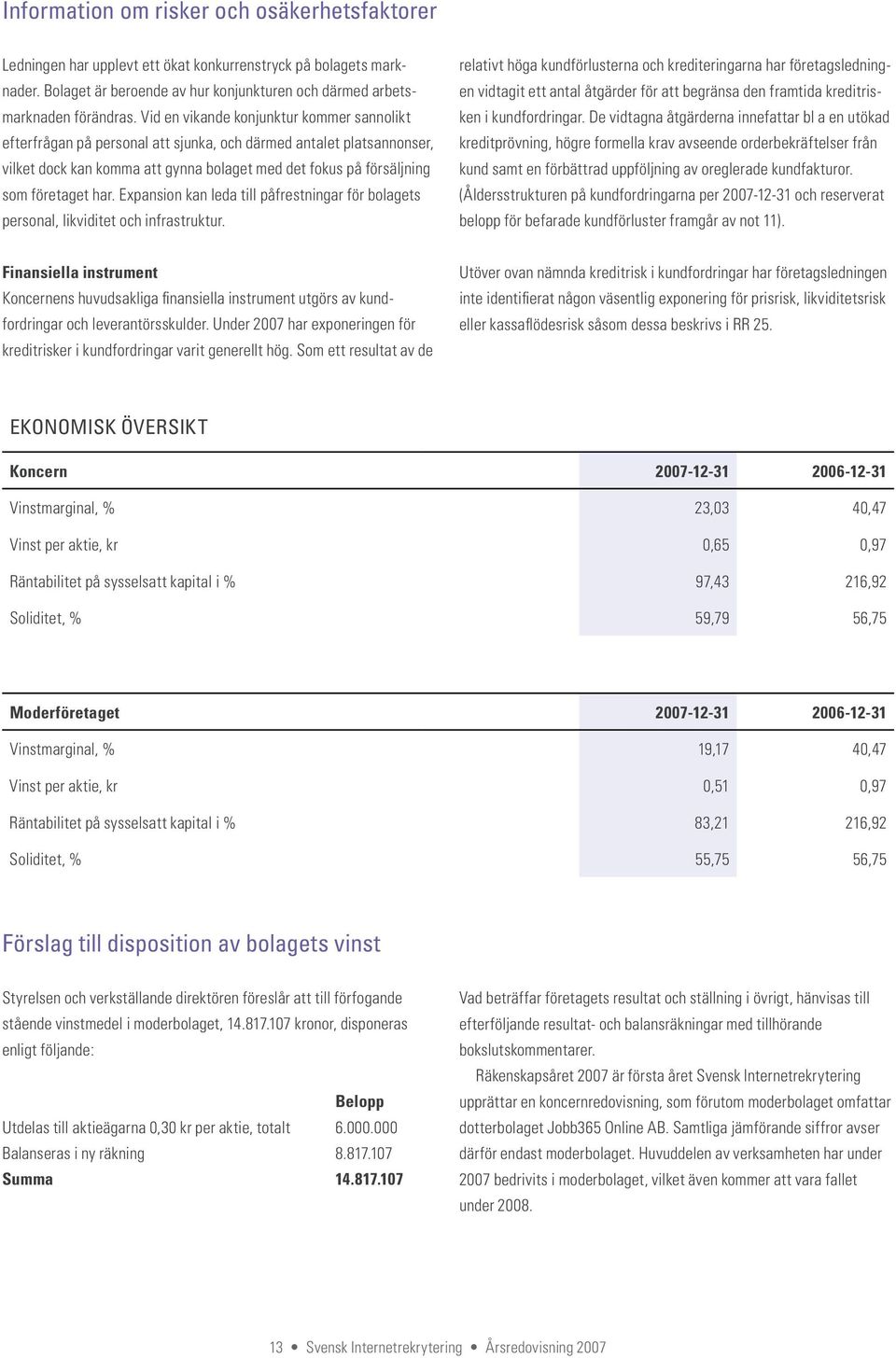 Expansion kan leda till påfrestningar för bolagets personal, likviditet och infrastruktur.