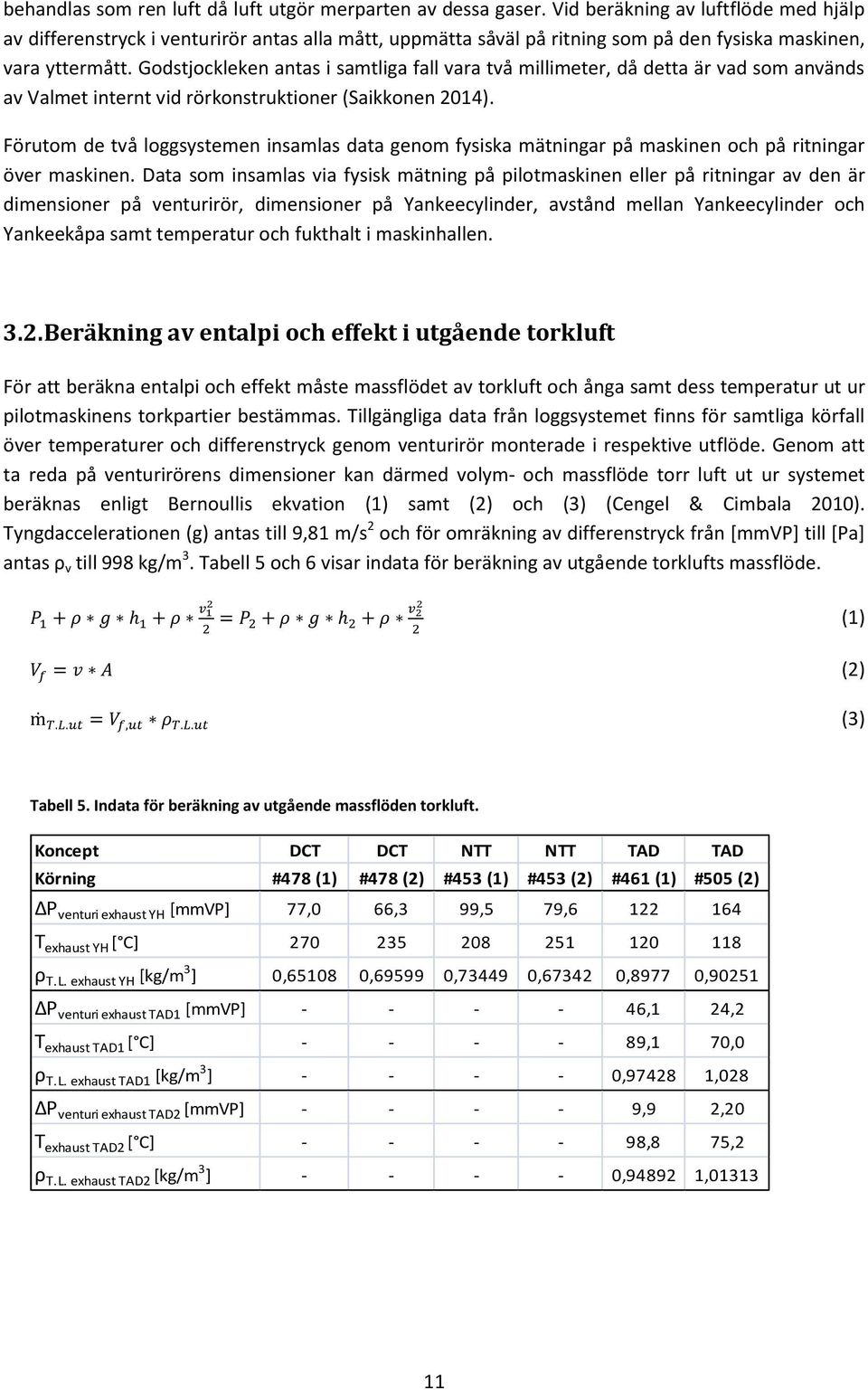 Godstjockleken antas i samtliga fall vara två millimeter, då detta är vad som används av Valmet internt vid rörkonstruktioner (Saikkonen 2014).
