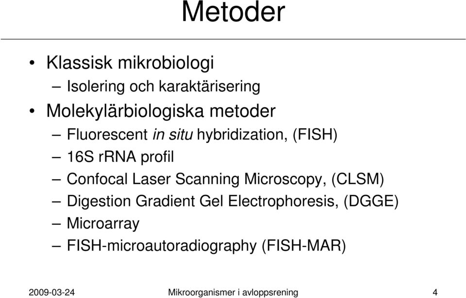 Scanning Microscopy, (CLSM) Digestion Gradient Gel Electrophoresis, (DGGE)