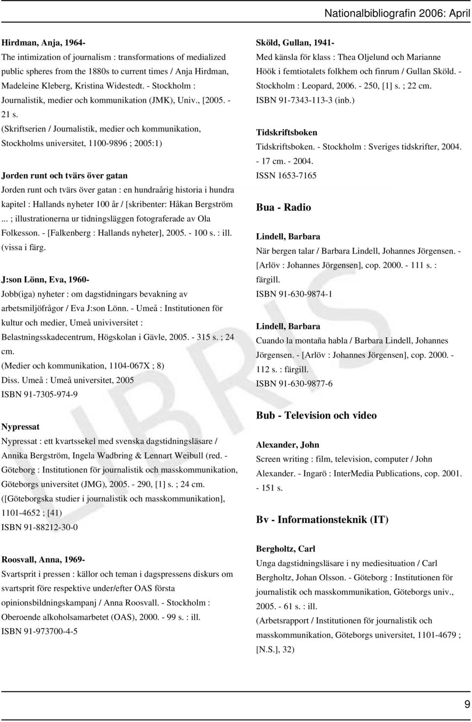 (Skriftserien / Journalistik, medier och kommunikation, Stockholms universitet, 1100-9896 ; 2005:1) Jorden runt och tvärs över gatan Jorden runt och tvärs över gatan : en hundraårig historia i hundra