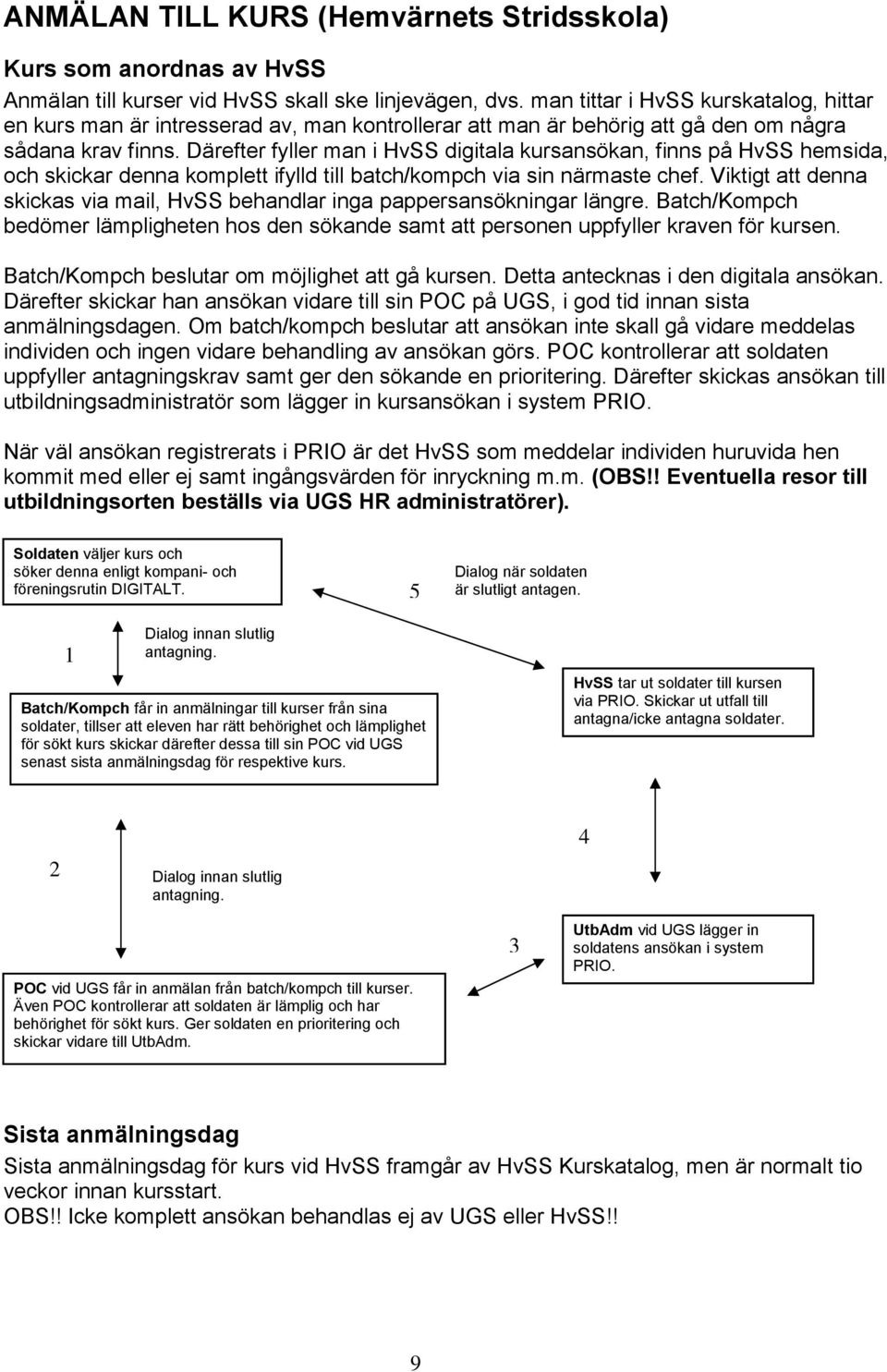 Därefter fyller man i HvSS digitala kursansökan, finns på HvSS hemsida, och skickar denna komplett ifylld till batch/kompch via sin närmaste chef.