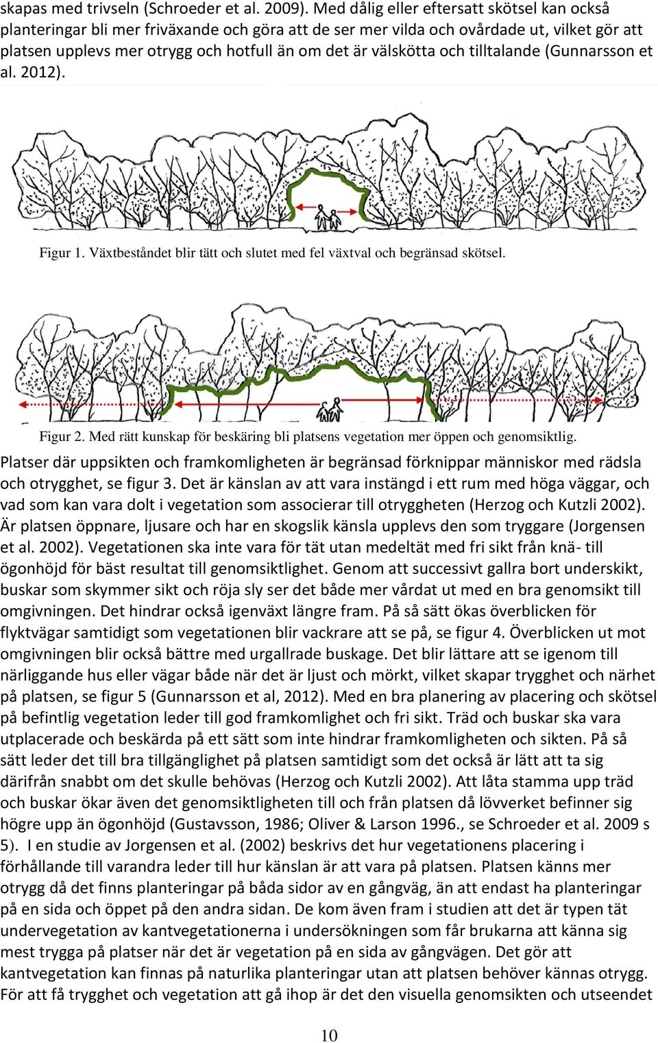 och tilltalande (Gunnarsson et al. 2012). Figur 1. Växtbeståndet blir tätt och slutet med fel växtval och begränsad skötsel. Figur 2.