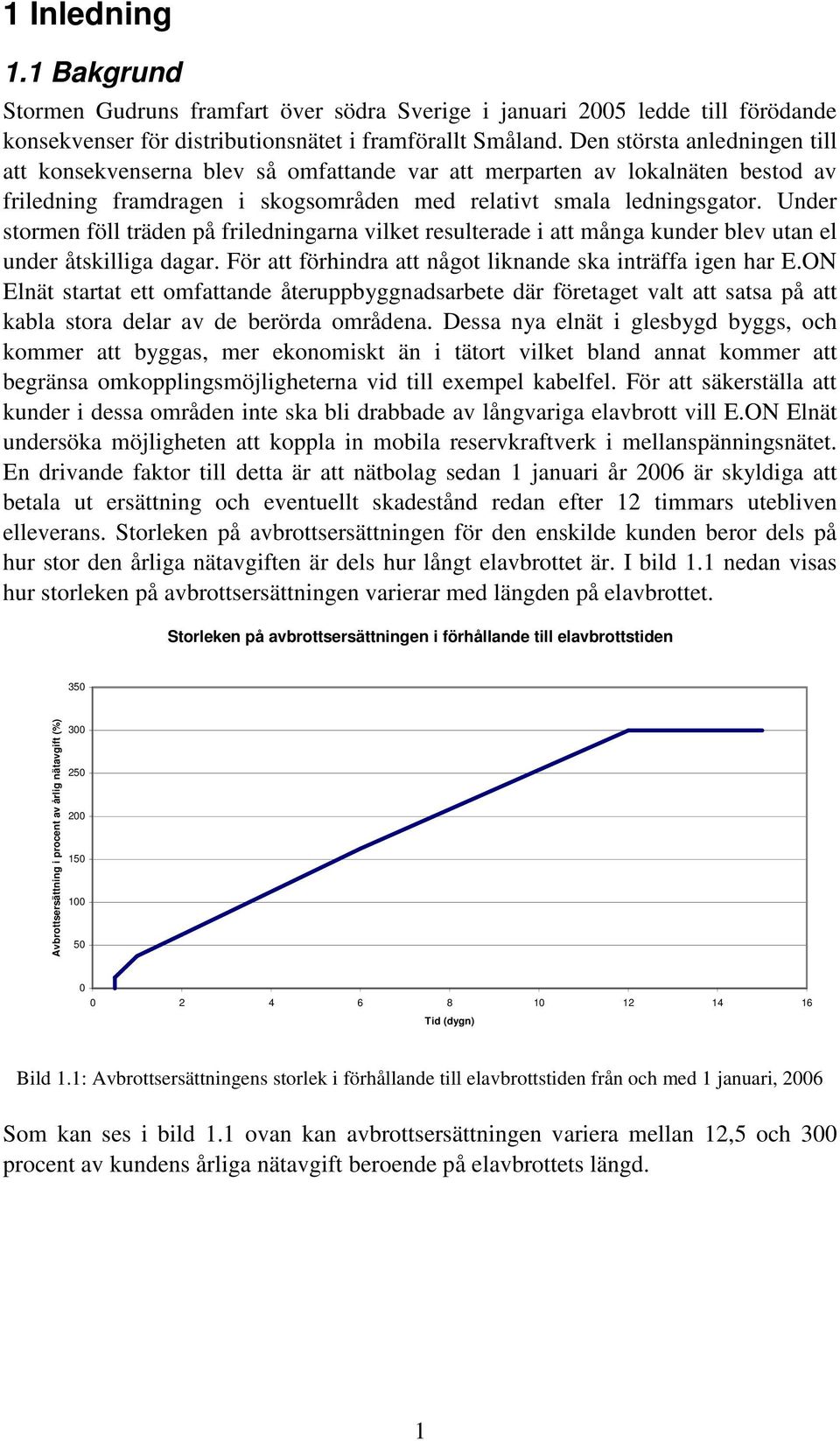 Under stormen föll träden på friledningarna vilket resulterade i att många kunder blev utan el under åtskilliga dagar. För att förhindra att något liknande ska inträffa igen har E.