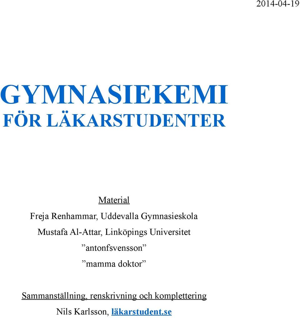 Linköpings Universitet antonfsvensson mamma doktor