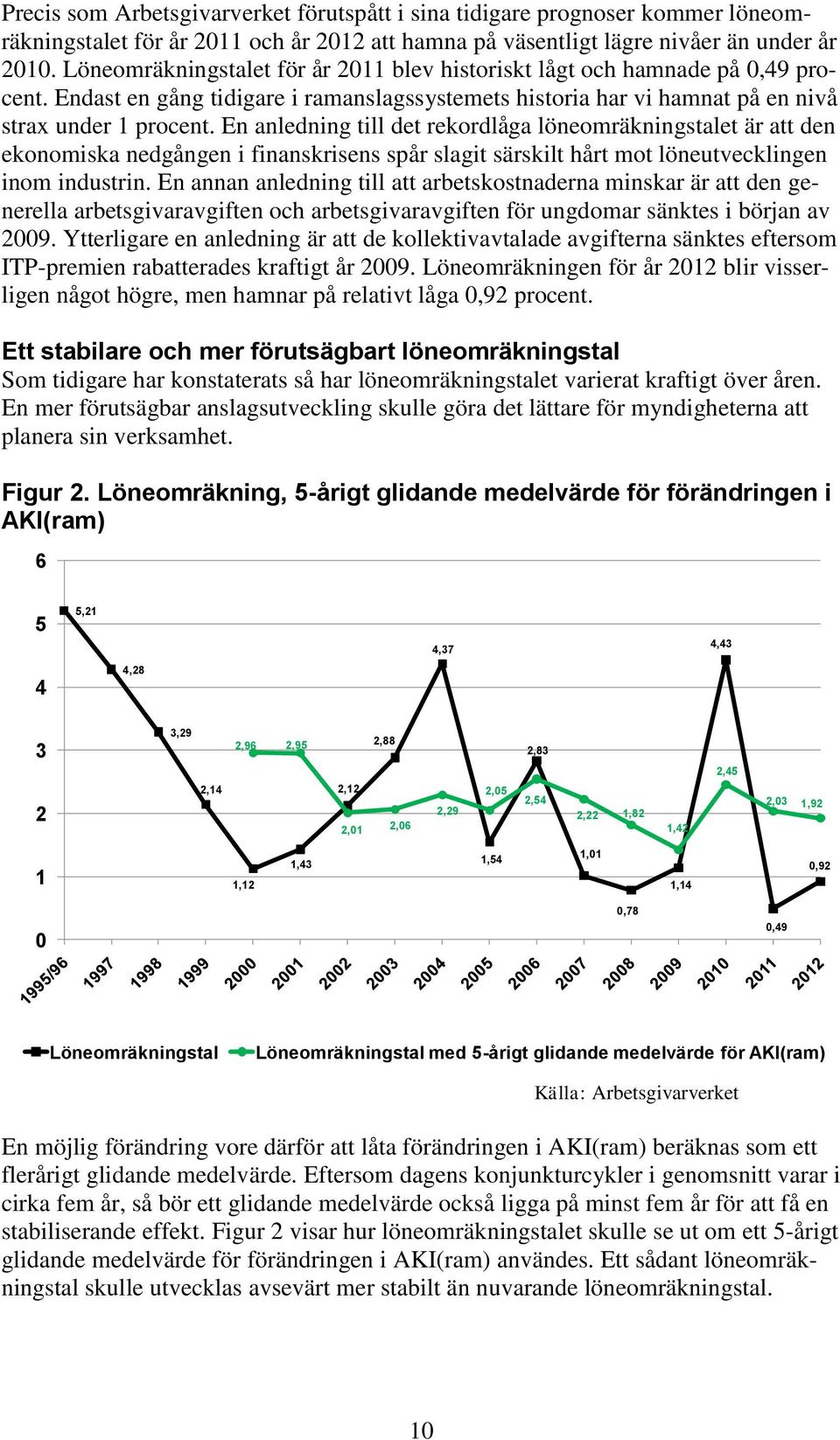 En anledning till det rekordlåga löneomräkningstalet är att den ekonomiska nedgången i finanskrisens spår slagit särskilt hårt mot löneutvecklingen inom industrin.