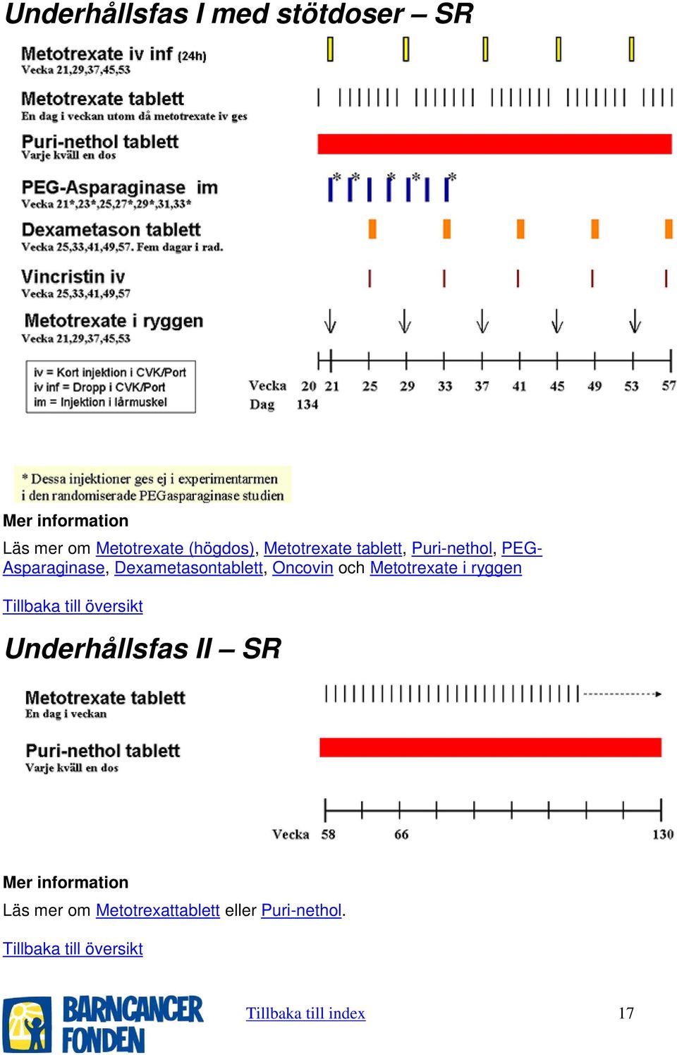 Metotrexate i ryggen Tillbaka till översikt Underhållsfas II SR Mer information Läs