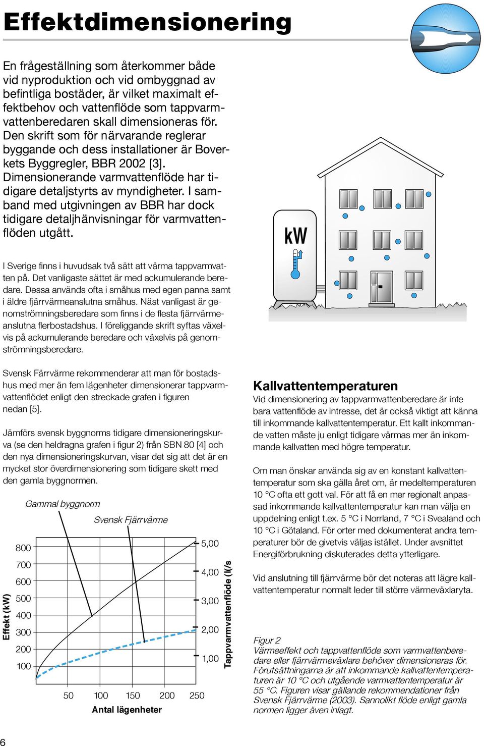 Dimensionerande varmvattenflöde har tidigare detaljstyrts av myndigheter. I samband med utgivningen av BBR har dock tidigare detaljhänvisningar för varmvattenflöden utgått.