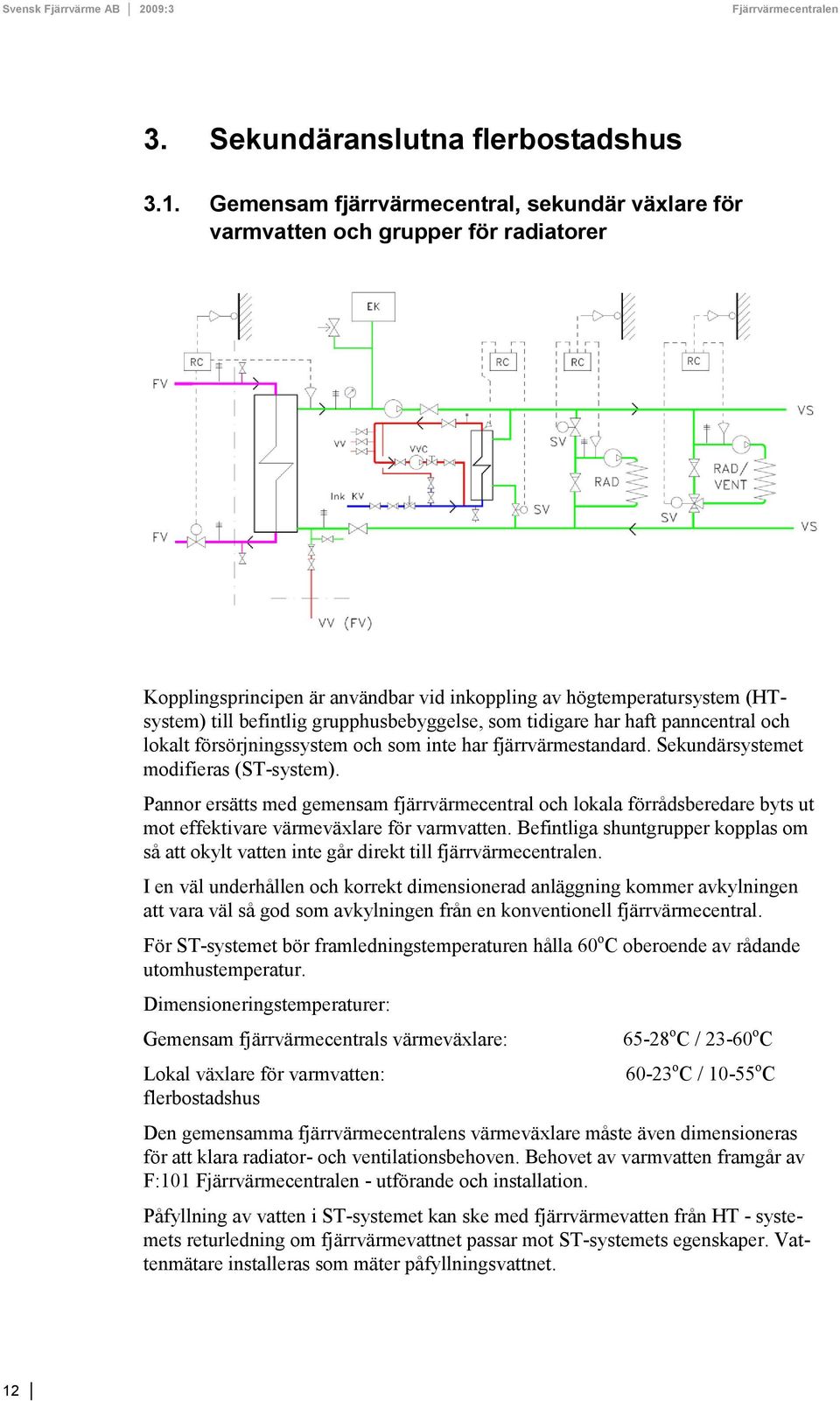 grupphusbebyggelse, som tidigare har haft panncentral och lokalt försörjningssystem och som inte har fjärrvärmestandard. Sekundärsystemet modifieras (ST-system).