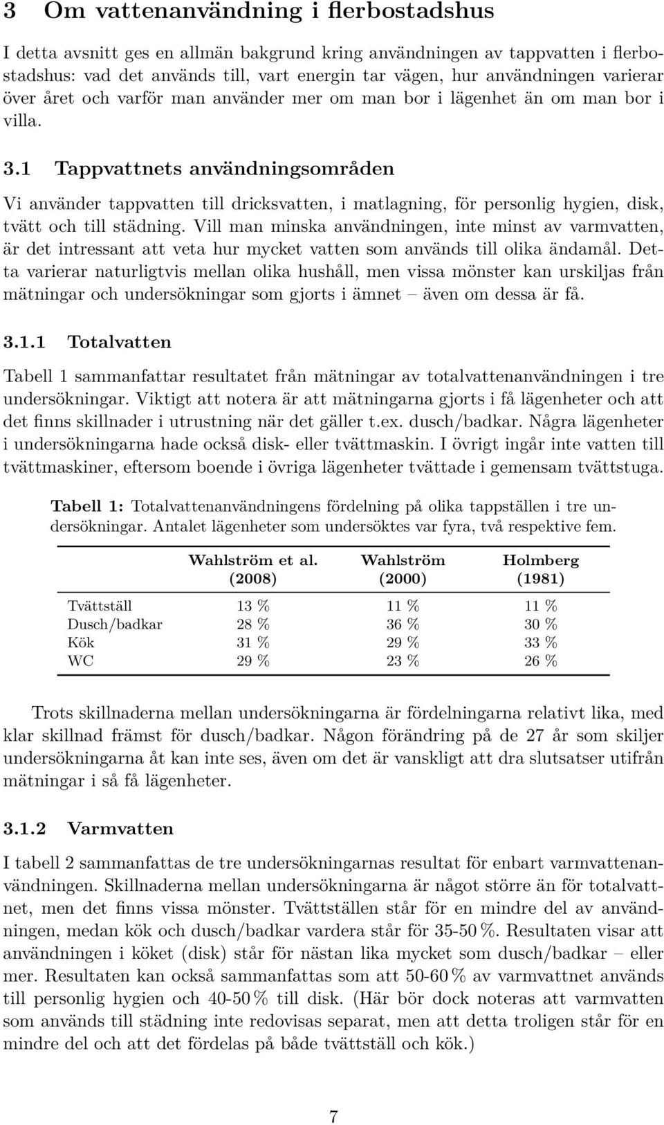 Tappvattnets användningsområden Vi använder tappvatten till dricksvatten, i matlagning, för personlig hygien, disk, tvätt och till städning.