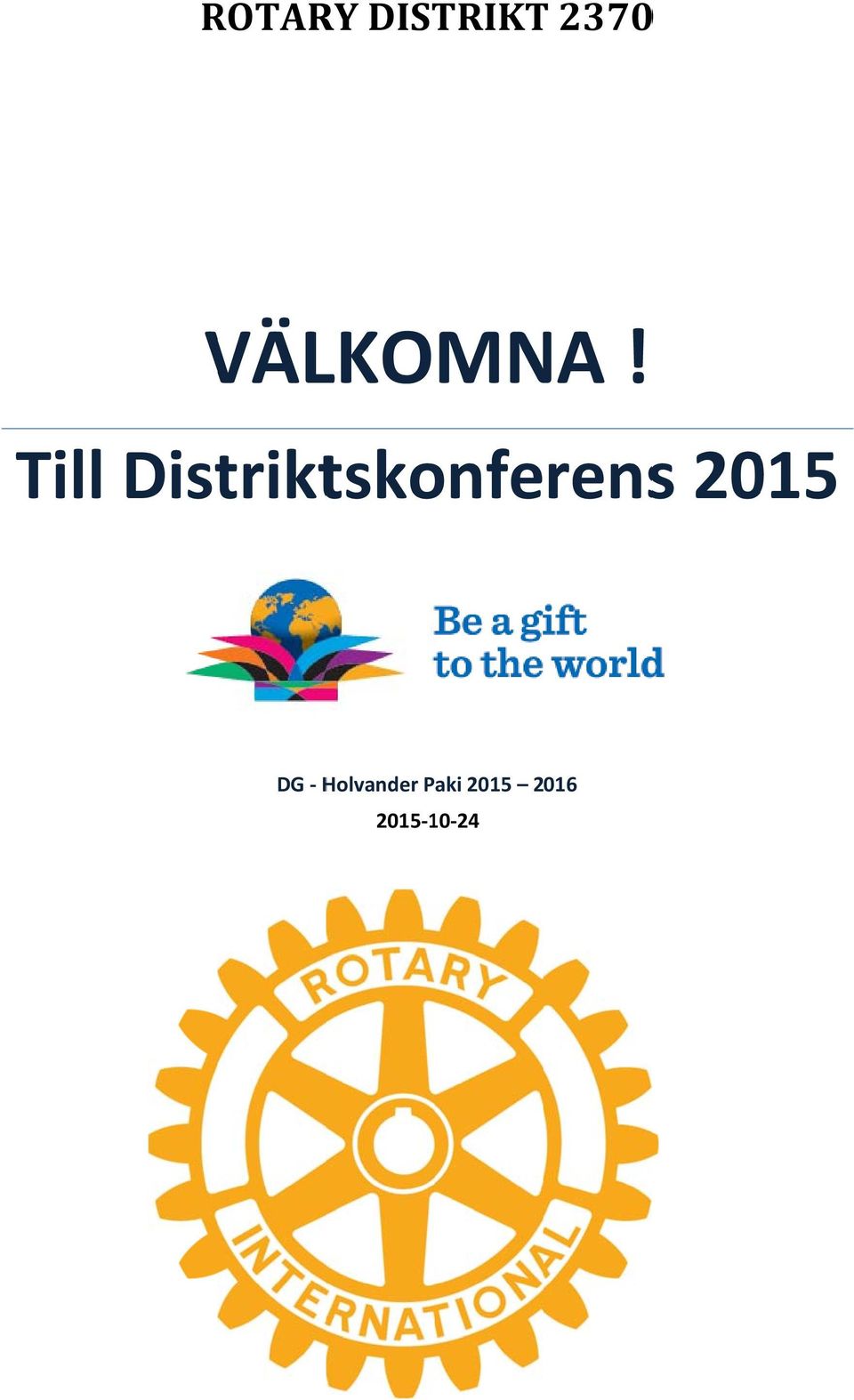 Till Distriktskonferenss