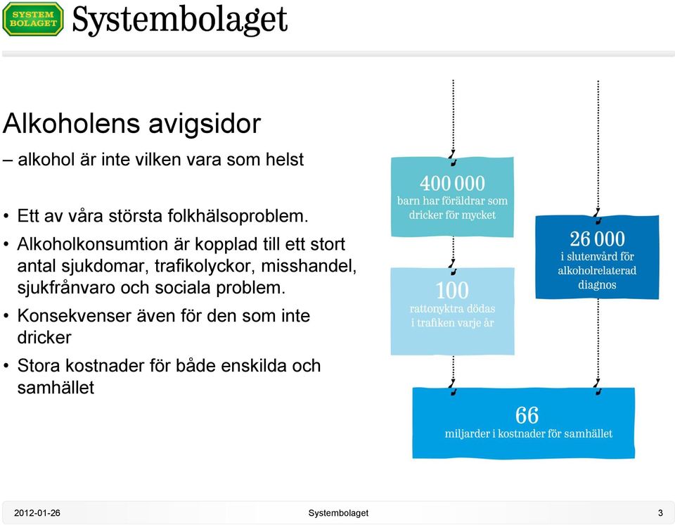 Alkoholkonsumtion är kopplad till ett stort antal sjukdomar, trafikolyckor,