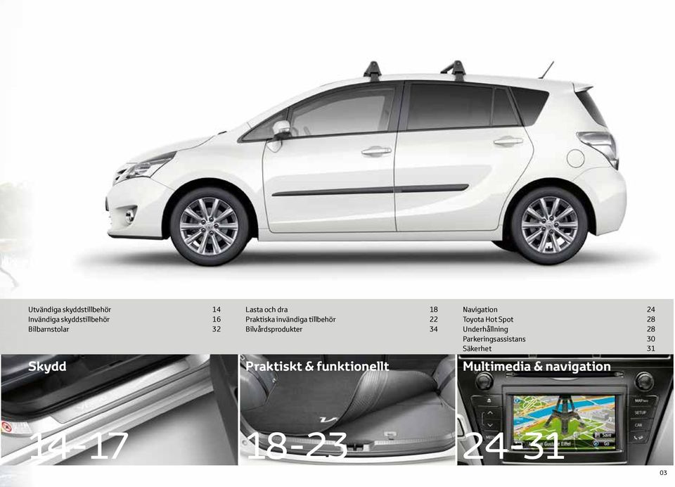 Navigation 24 Toyota Hot Spot 28 Underhållning 28 Parkeringsassistans 30