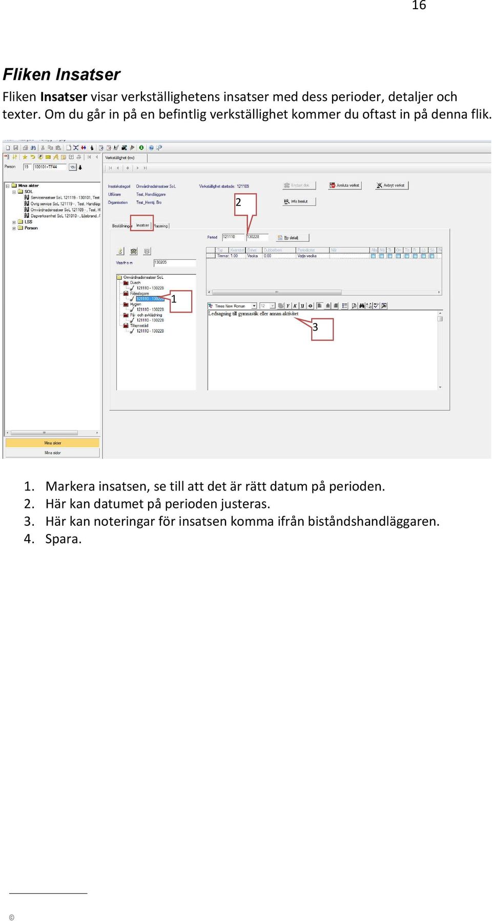 Om du går in på en befintlig verkställighet kommer du oftast in på denna flik. 2 1 3 1.