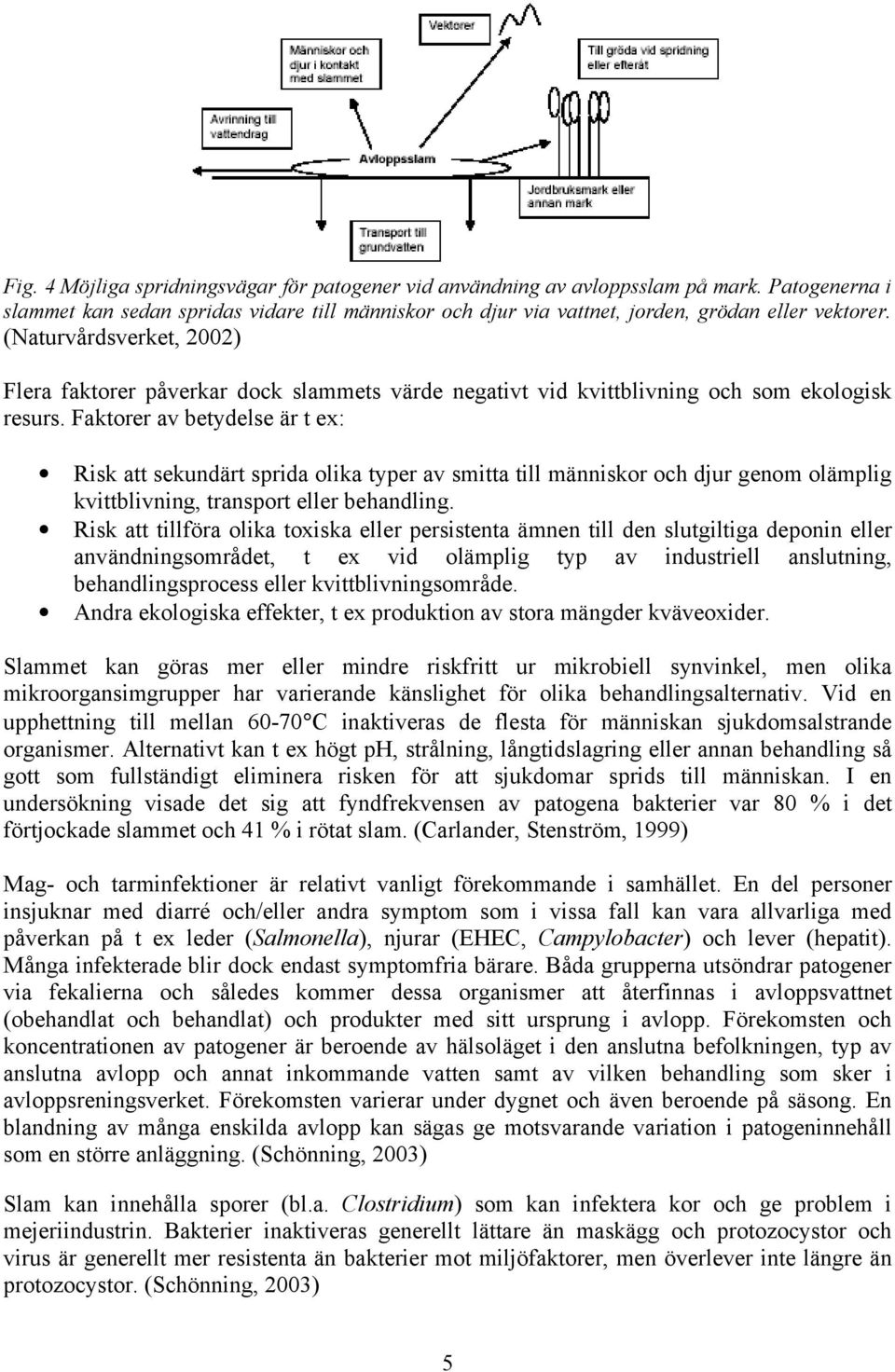 Faktorer av betydelse är t ex: Risk att sekundärt sprida olika typer av smitta till människor och djur genom olämplig kvittblivning, transport eller behandling.