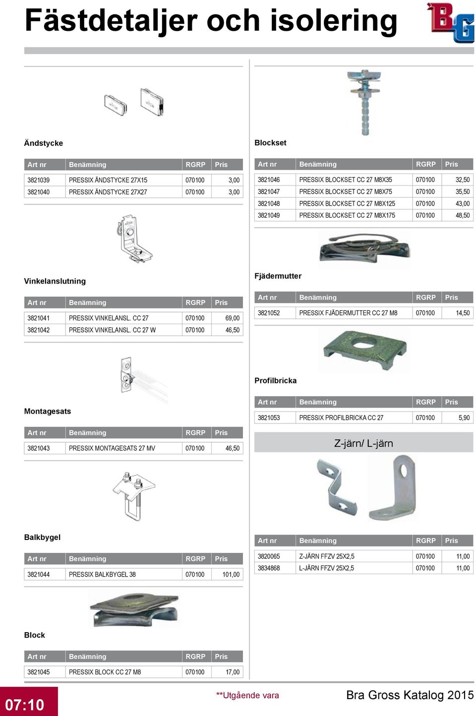 CC 27 070100 69,00 3821042 PRESSIX VINKELANSL.