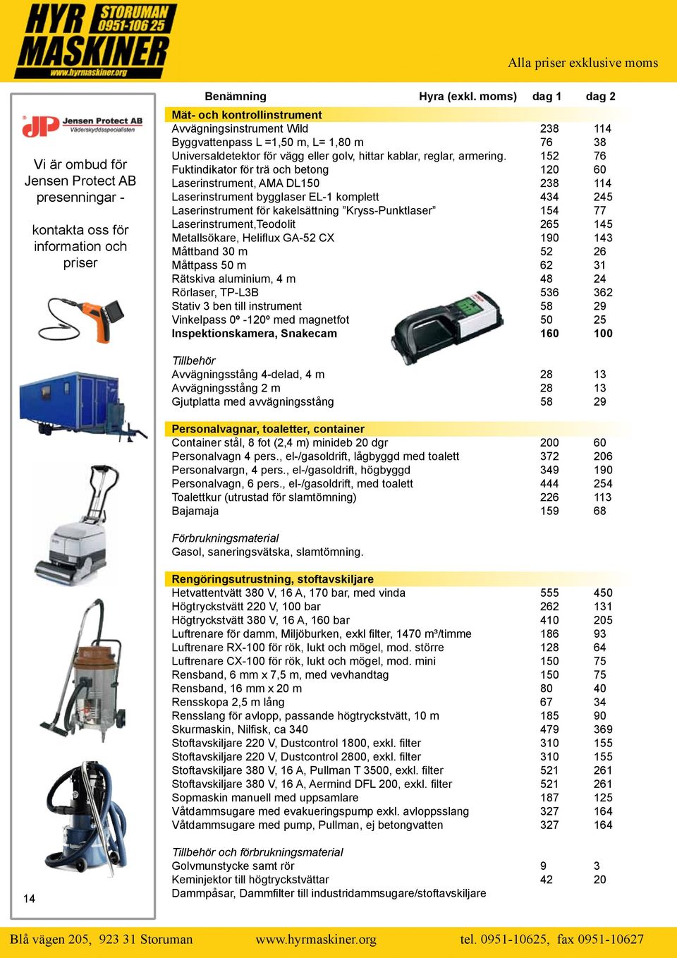 152 76 Fuktindikator för trä och betong 120 60 Laserinstrument, AMA DL150 238 114 Laserinstrument bygglaser EL-1 komplett 434 245 Laserinstrument för kakelsättning Kryss-Punktlaser 154 77