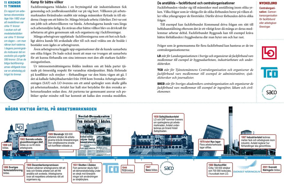 Kamp för bättre villkor Fackföreningarna bildades i en brytningstid när industrialismen fick genomslag och jordbrukssamhället var på väg bort.