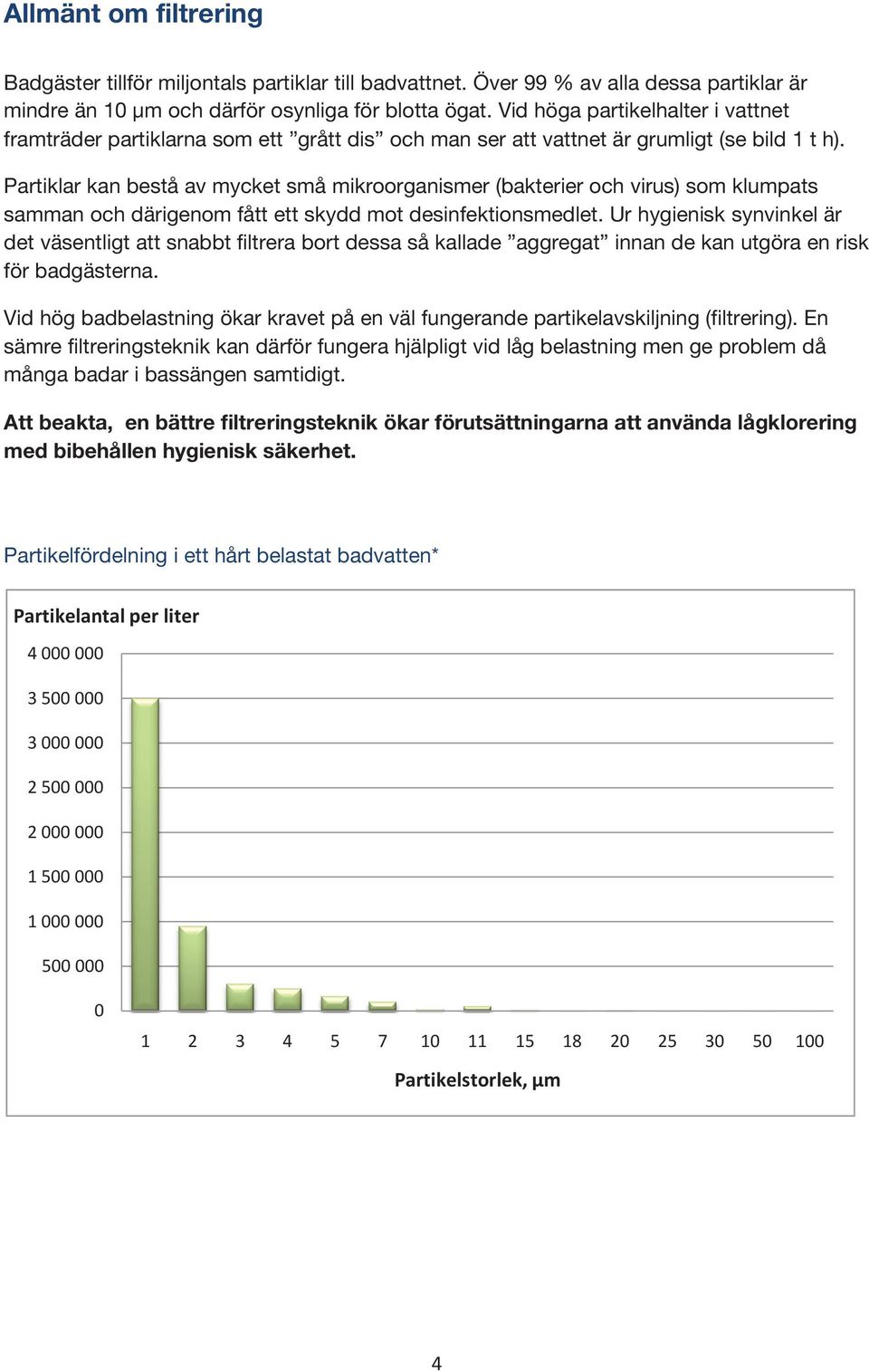 Partiklar kan bestå av mycket små mikroorganismer (bakterier och virus) som klumpats samman och därigenom fått ett skydd mot desinfektionsmedlet.