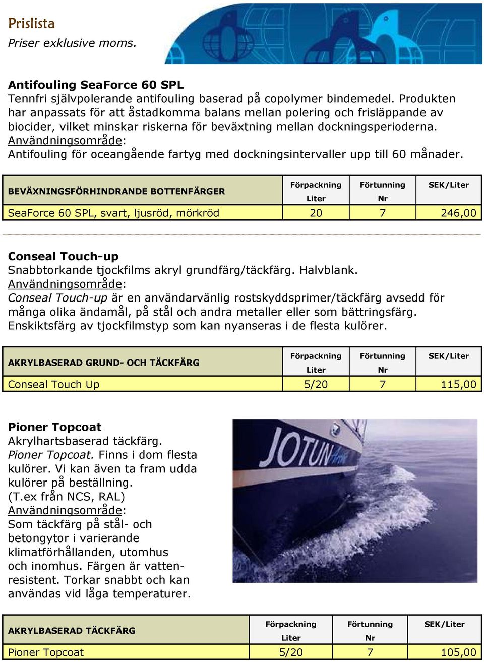 Antifouling för oceangående fartyg med dockningsintervaller upp till 60 månader.