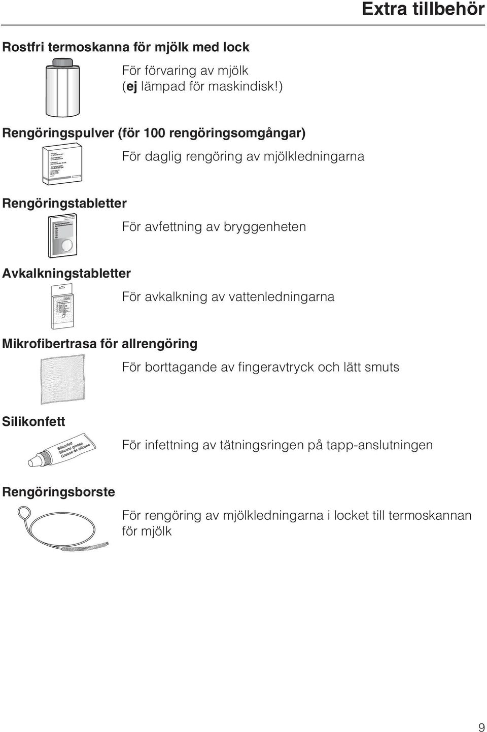 bryggenheten Avkalkningstabletter För avkalkning av vattenledningarna Mikrofibertrasa för allrengöring För borttagande av